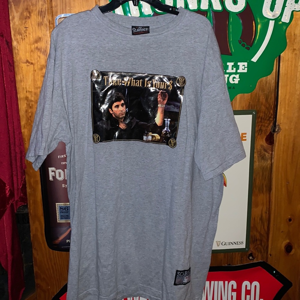Scarface 2XL Gray T-shirt